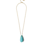 Jane Pendant Necklace 18k Gold Vermeil, Turquoise