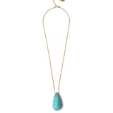 Jane Pendant Necklace 18k Gold Vermeil, Turquoise