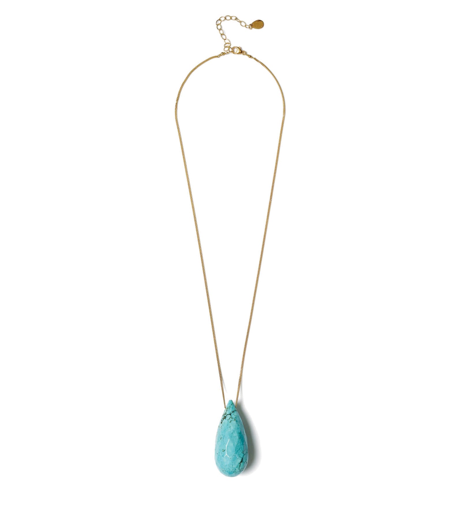 Jane Pendant Necklace 18k Gold Vermeil, Turquoise