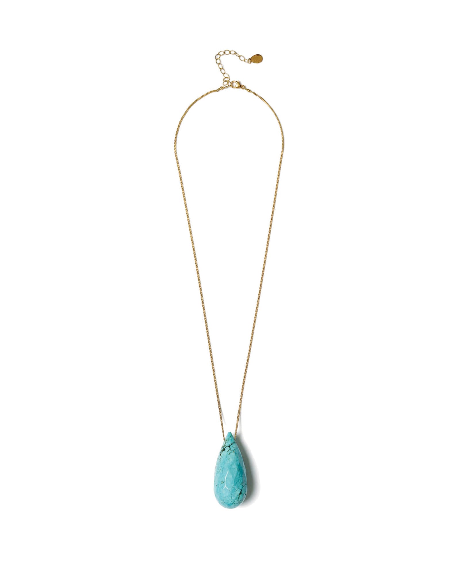 Jane Pendant Necklace 18k Gold Vermeil, Turquoise