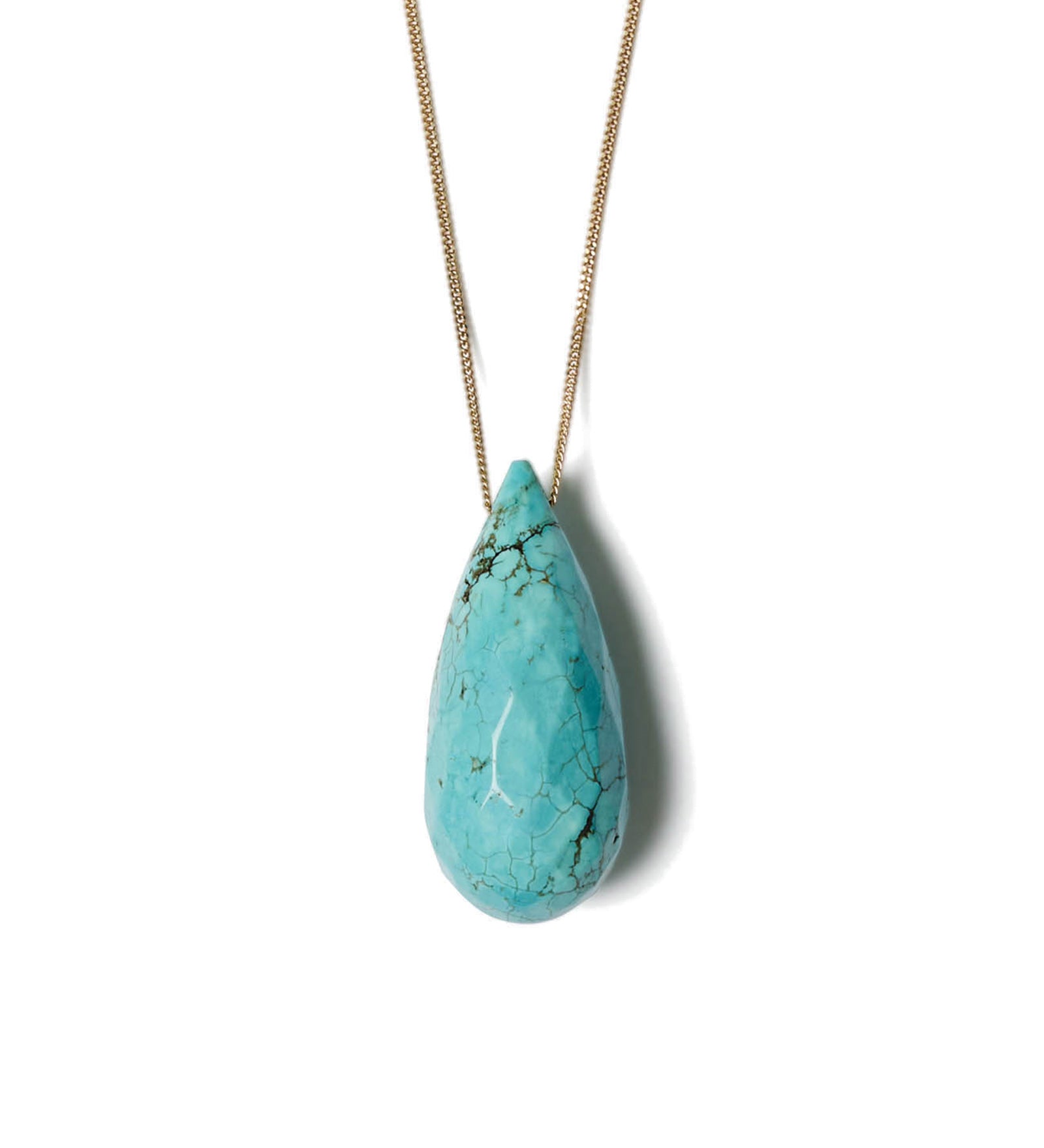 Jane Pendant Necklace 18k Gold Vermeil, Turquoise