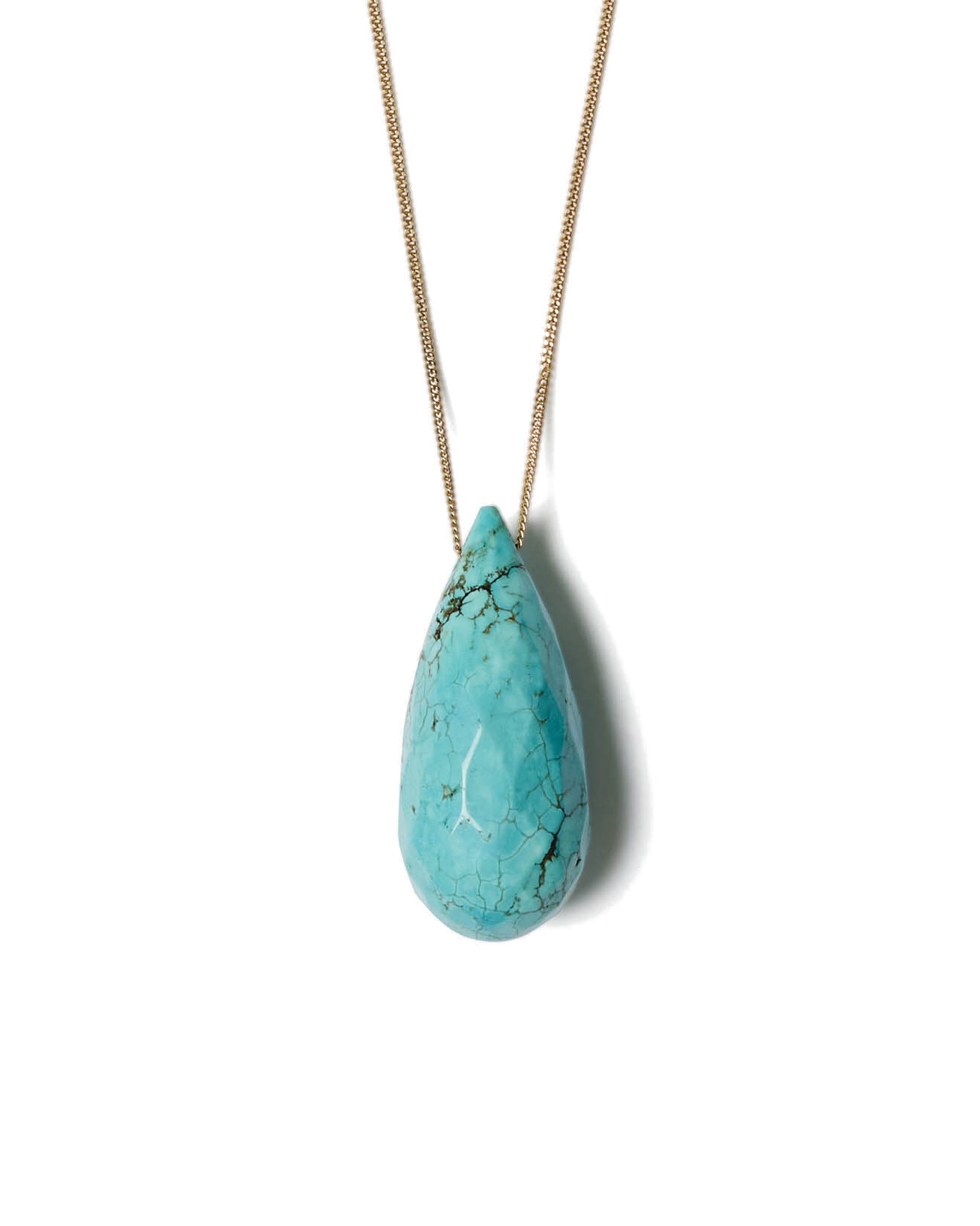 Jane Pendant Necklace 18k Gold Vermeil, Turquoise