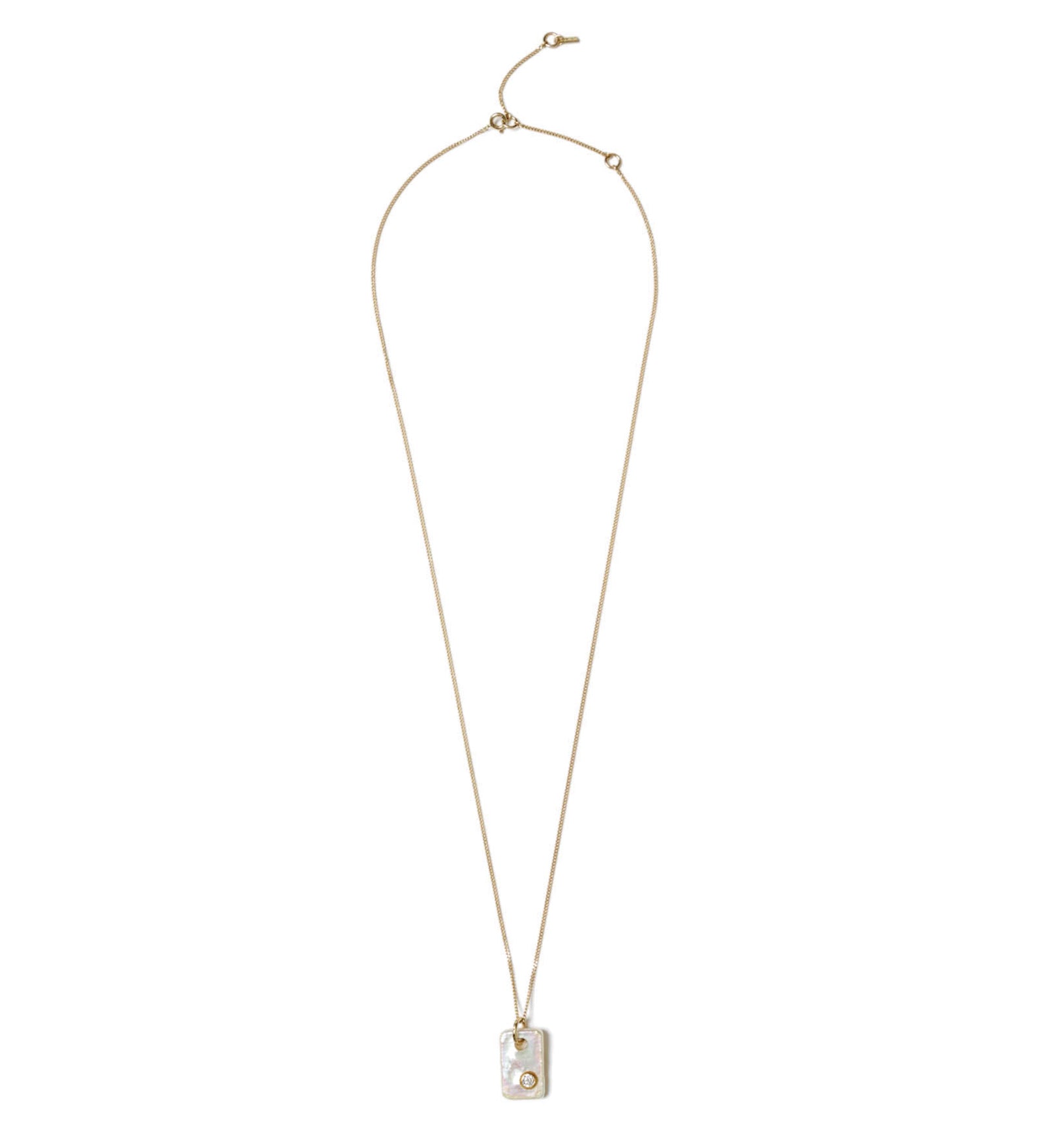 Delmar Necklace 14k Yellow Gold, White Pearl, Diamond