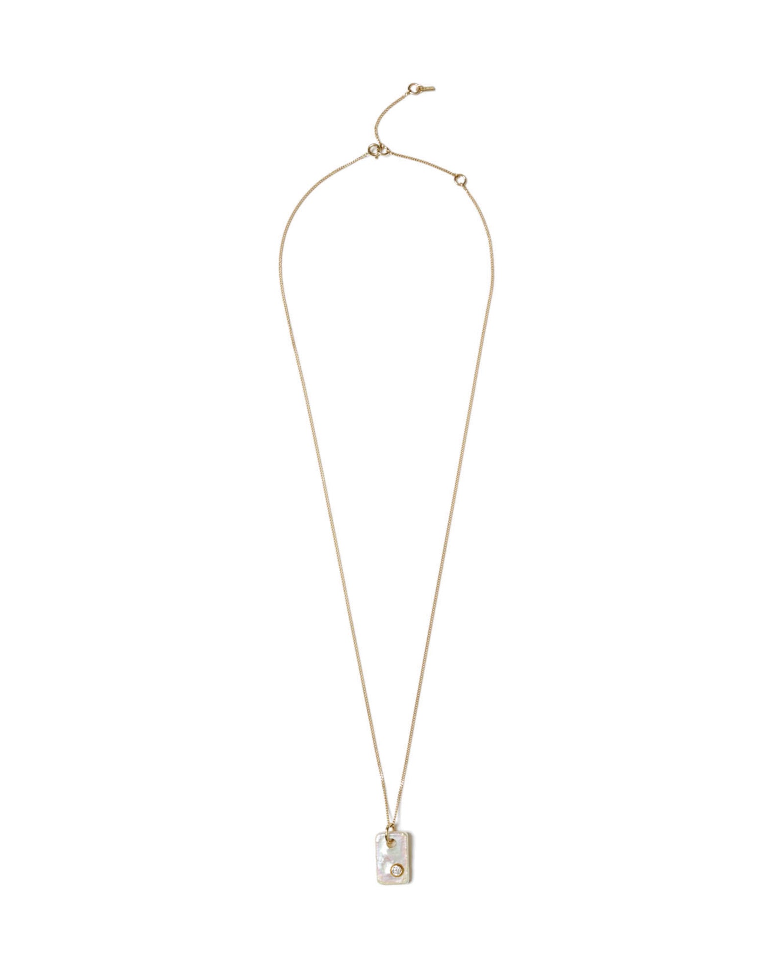 Delmar Necklace 14k Yellow Gold, White Pearl, Diamond