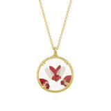 Catherine Weitzman-Botanical Necklace | Small-Necklaces-18k Gold Vermeil, Hearts A Fire-Blue Ruby Jewellery-Vancouver Canada