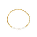 Cause We Care-Beaded Oval Pearl Bracelet I 3mm-Bracelets-14k Gold-fill, Freshwater Pearl-Blue Ruby Jewellery-Vancouver Canada