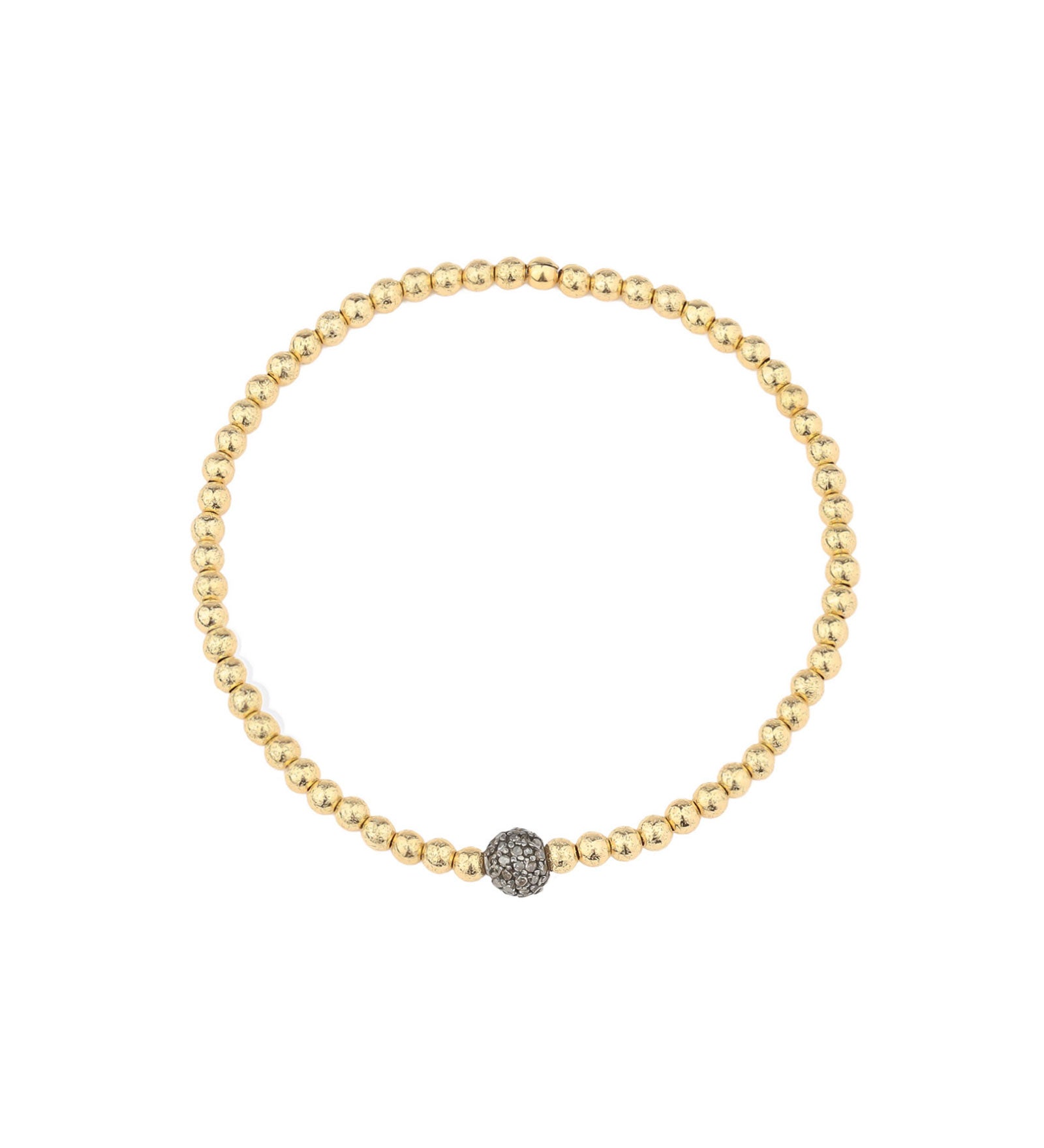 Cause We Care-Glitter Beaded Diamond Ball Bracelet | 3mm-Bracelets-14k Gold Filled, Oxidized Sterling Silver-Blue Ruby Jewellery-Vancouver Canada