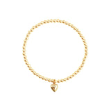 Heart Drop Beaded Bracelet | 3mm 14k Gold Filled