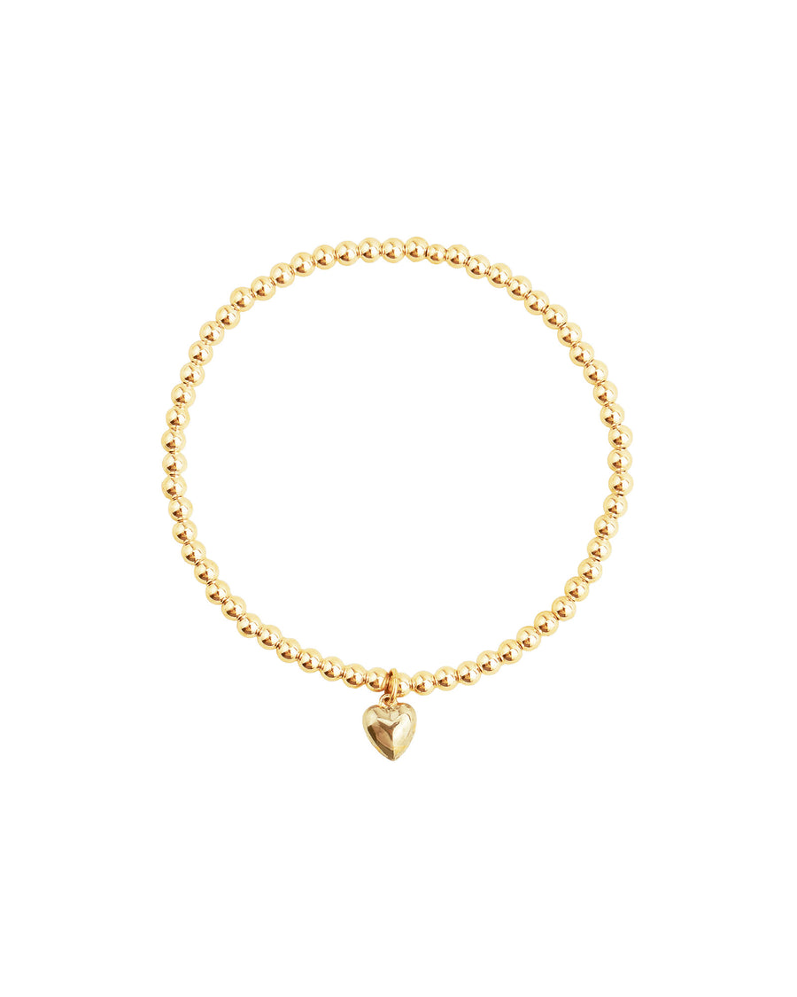 Heart Drop Beaded Bracelet | 3mm 14k Gold Filled