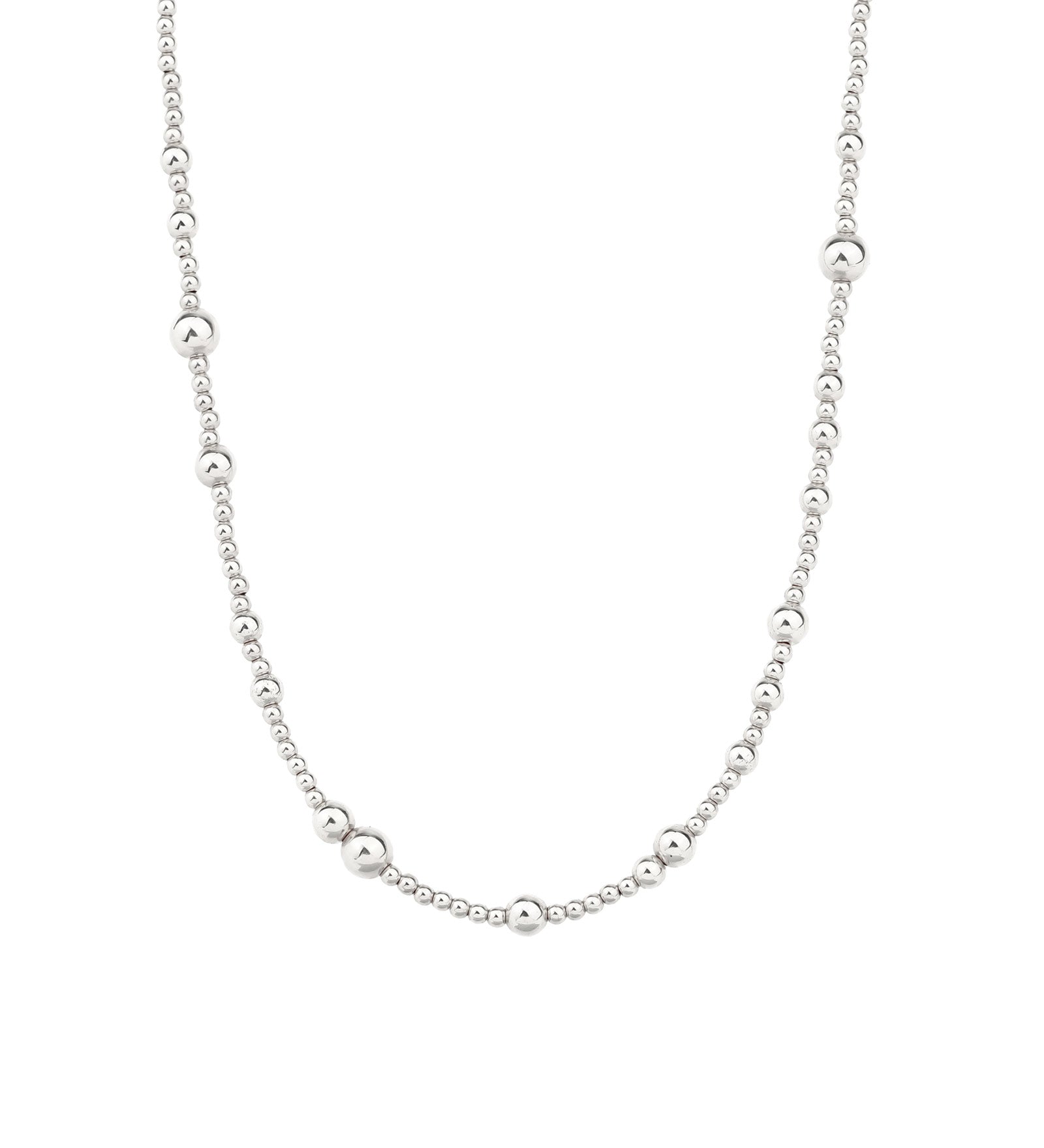 Mixed Beaded Necklace | 2.5mm Sterling Silver