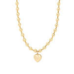 Cause We Care-Puffy Heart Ball Chain Necklace | 6mm-Necklaces-14k Gold Filled-Blue Ruby Jewellery-Vancouver Canada