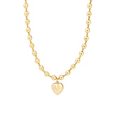 Cause We Care-Puffy Heart Ball Chain Necklace | 6mm-Necklaces-14k Gold Filled-Blue Ruby Jewellery-Vancouver Canada