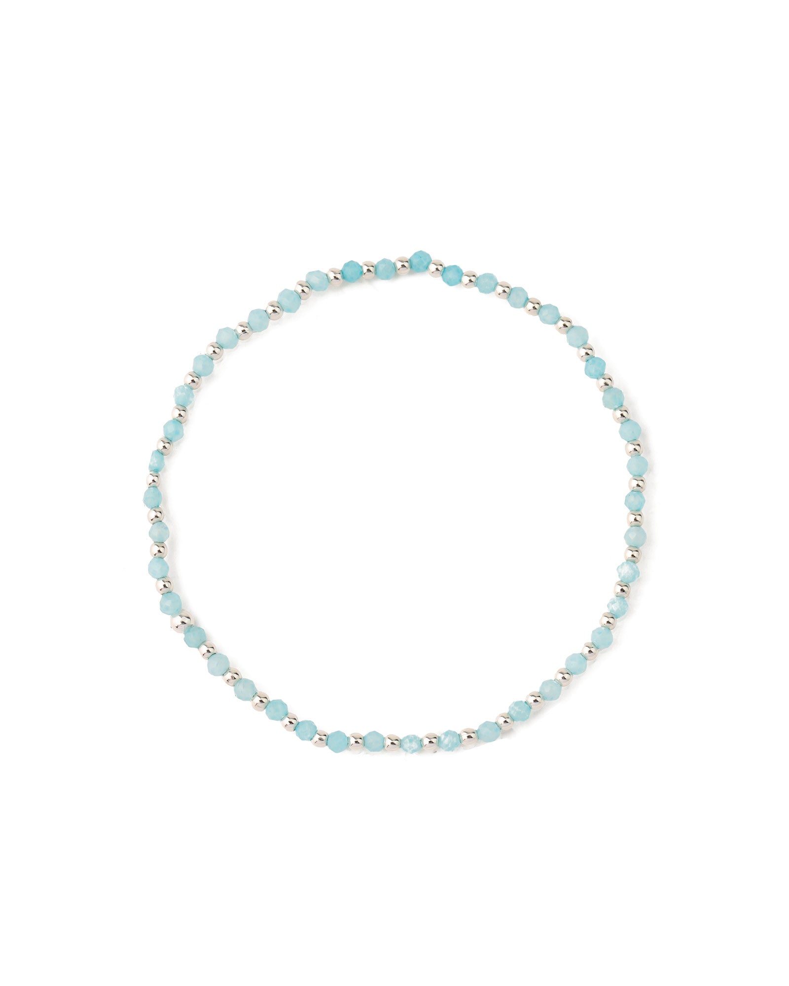 Cause We Care-Mixed Beaded Stone Bracelet | 2mm-Bracelets-Sterling Silver, Blue Chalcedony-Blue Ruby Jewellery-Vancouver Canada