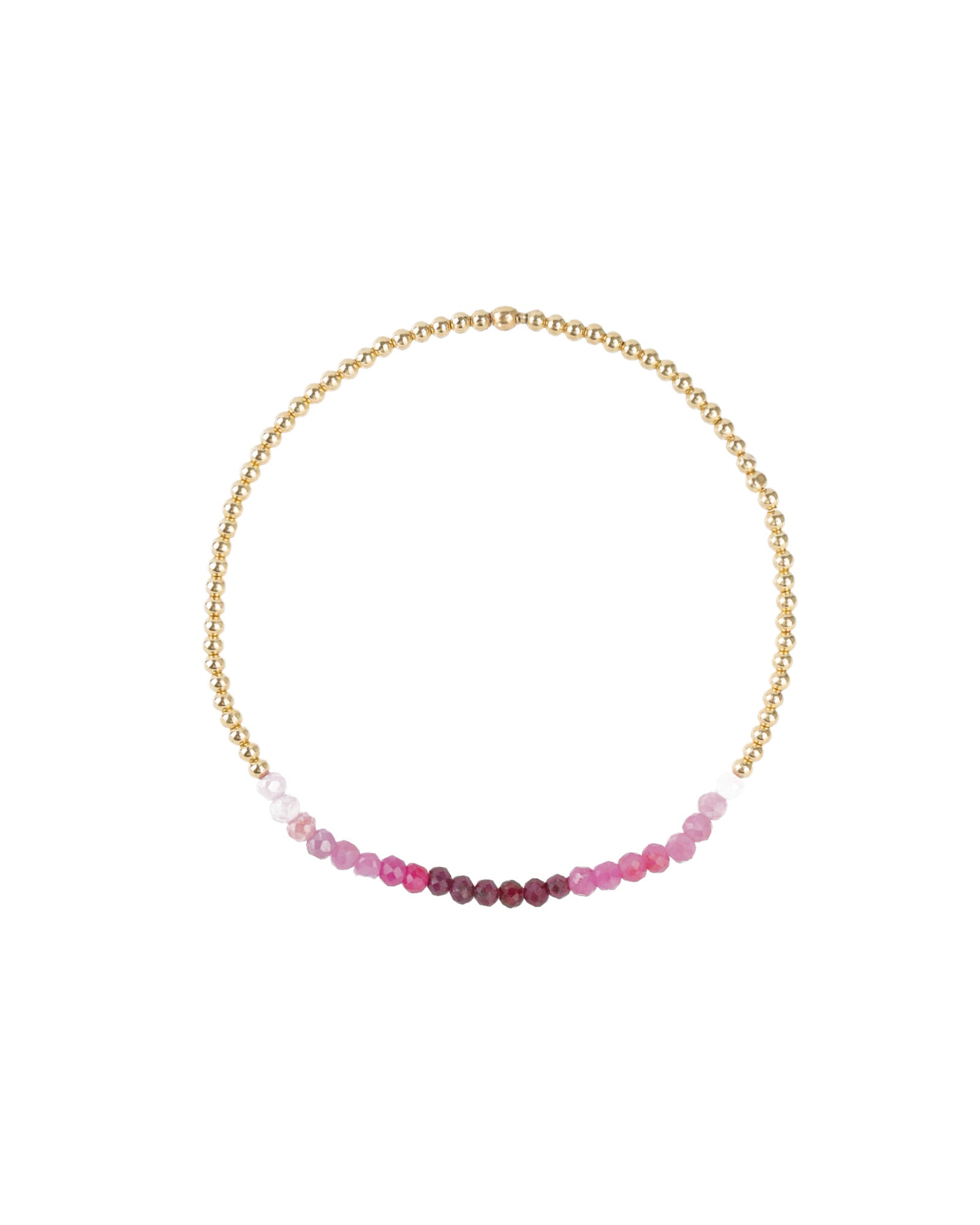 Cause We Care-Beaded Stone Bracelet | 2mm-Bracelets-14k Gold Filled, Ruby-Blue Ruby Jewellery-Vancouver Canada