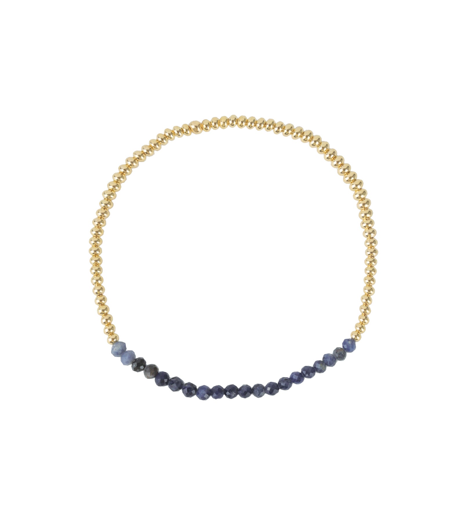 Cause We Care-Beaded Stone Bracelet | 2mm-Bracelets-14k Gold Filled, Blue Sapphire-Blue Ruby Jewellery-Vancouver Canada