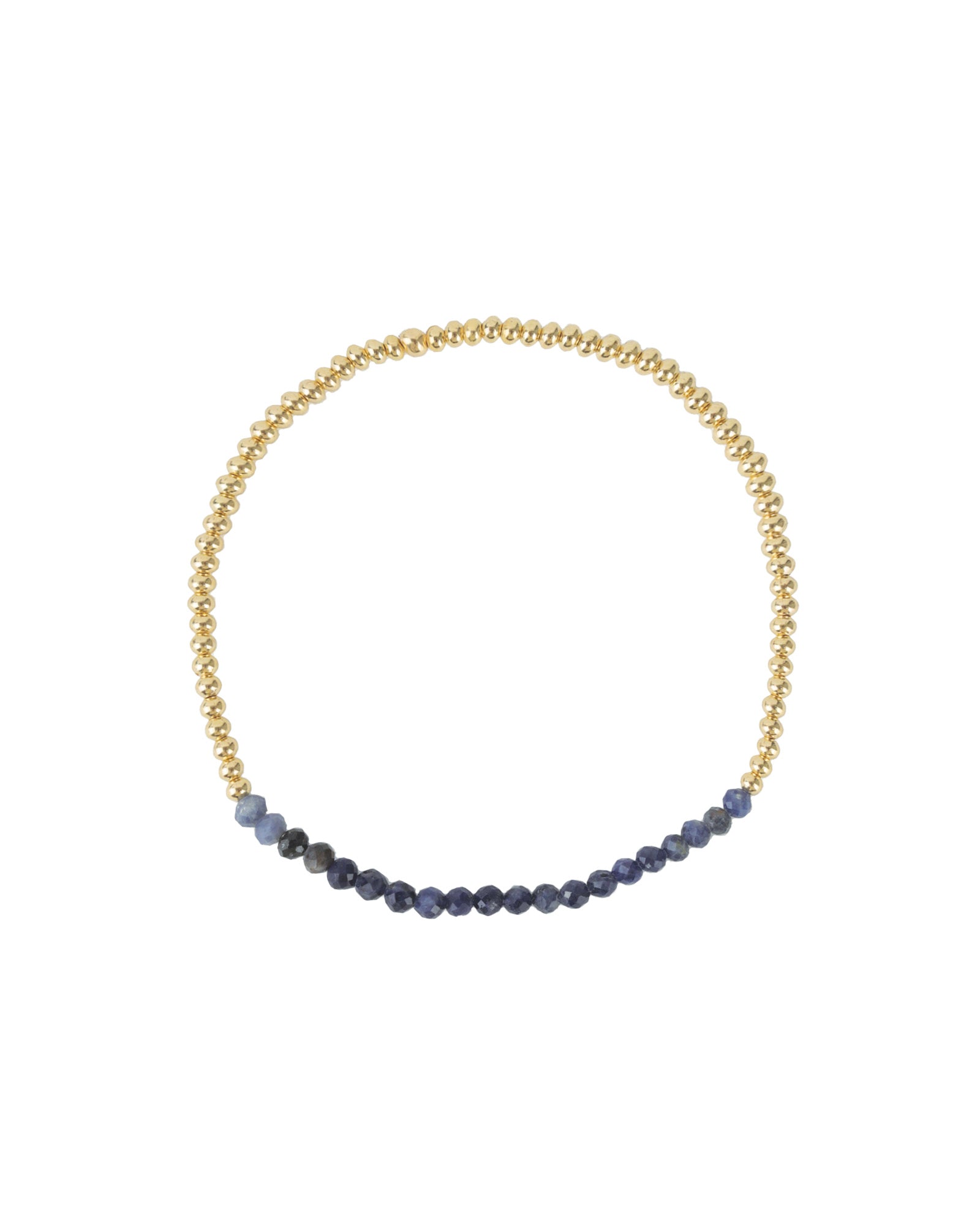 Cause We Care-Beaded Stone Bracelet | 2mm-Bracelets-14k Gold Filled, Blue Sapphire-Blue Ruby Jewellery-Vancouver Canada