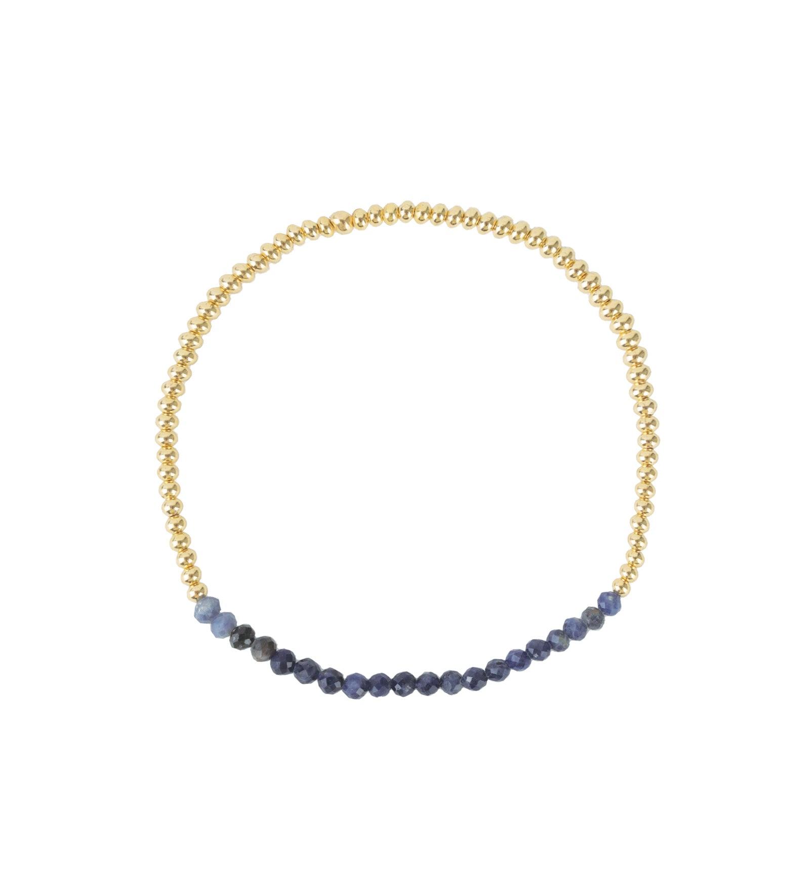 Cause We Care-Beaded Stone Bracelet | 2mm-Bracelets-14k Gold Filled, Blue Sapphire-Blue Ruby Jewellery-Vancouver Canada