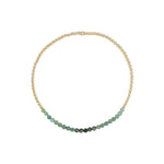 Beaded Stone Bracelet | 2mm 14k Gold Filled, Green Tourmaline