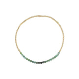 Beaded Stone Bracelet | 2mm 14k Gold Filled, Green Tourmaline