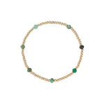 Cause We Care-Beaded 7 Stone Bracelet | 2.5mm-Bracelets-14k Gold Filled, Emerald-Blue Ruby Jewellery-Vancouver Canada