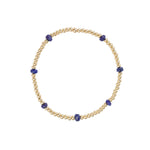 Cause We Care-Beaded 7 Stone Bracelet | 2.5mm-Bracelets-14k Gold Filled, Lapis-Blue Ruby Jewellery-Vancouver Canada