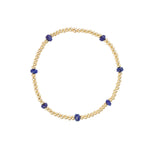 Cause We Care-Beaded 7 Stone Bracelet | 2.5mm-Bracelets-14k Gold Filled, Lapis-Blue Ruby Jewellery-Vancouver Canada