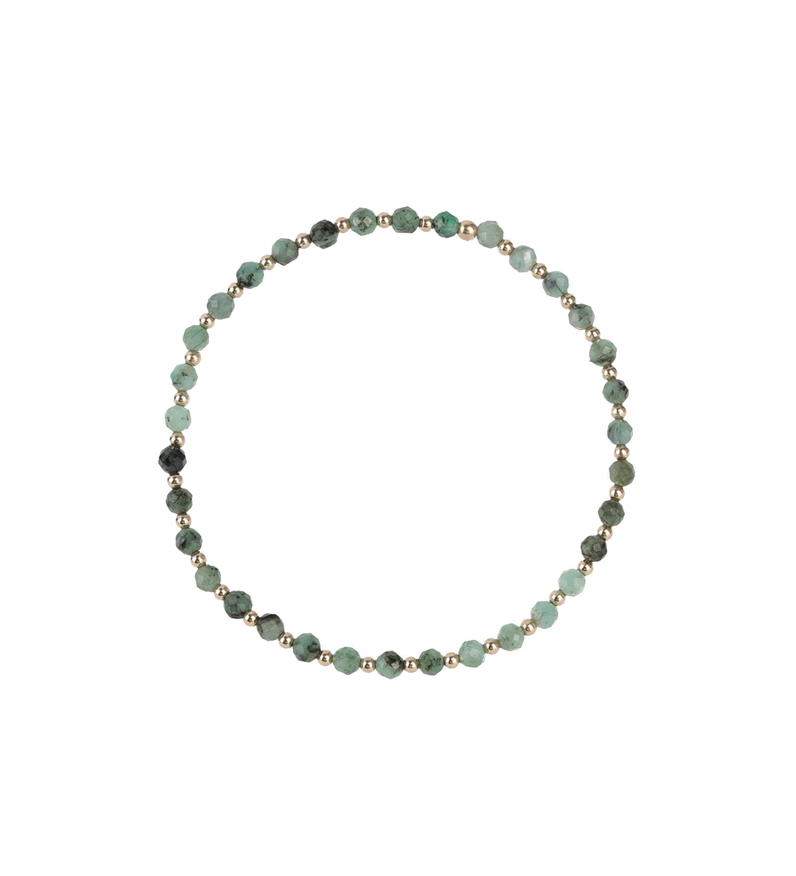 Cause We Care-Mixed Beaded Stone Bracelet | 3mm-Bracelets-14k Gold Filled, Emerald-Blue Ruby Jewellery-Vancouver Canada