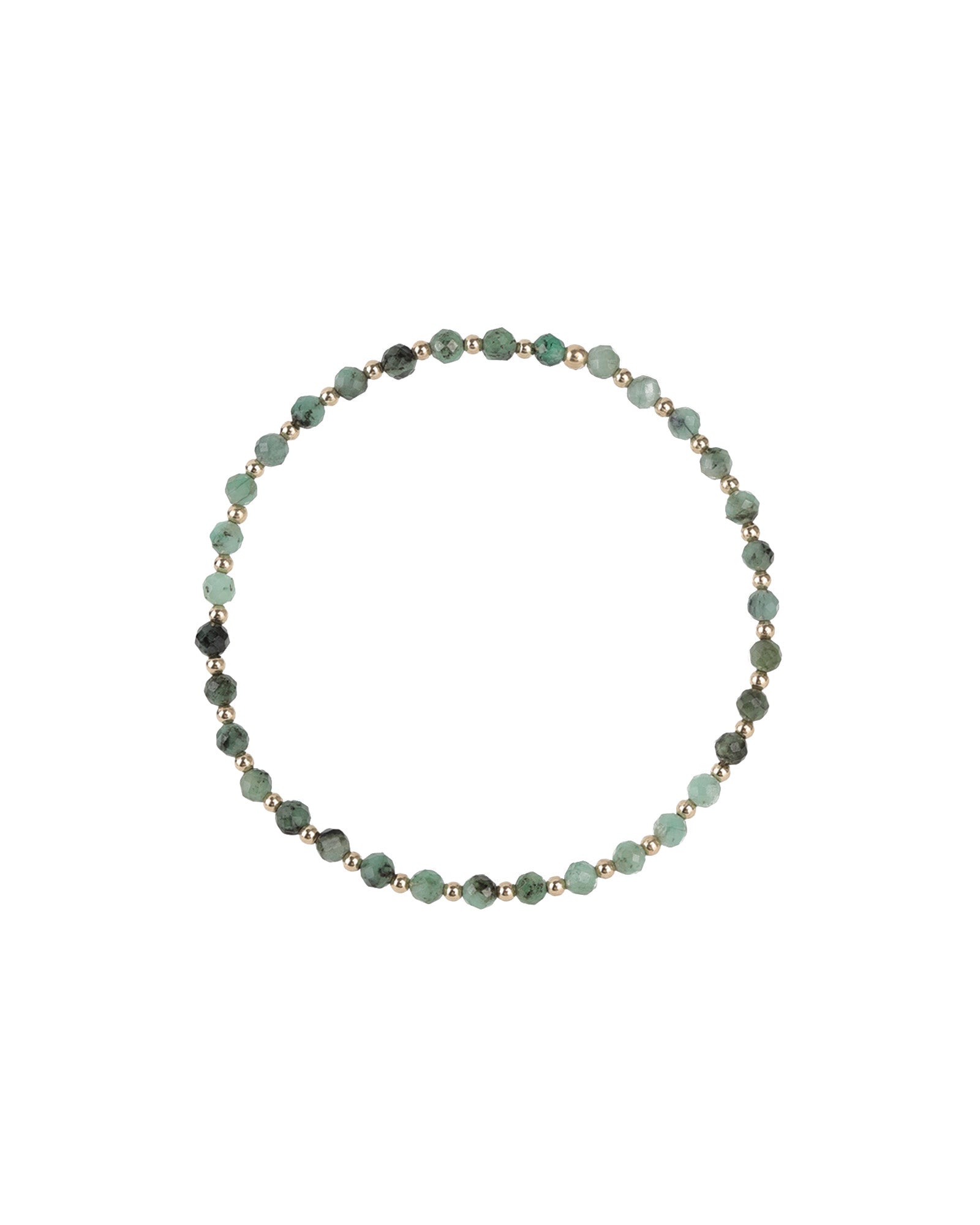 Cause We Care-Mixed Beaded Stone Bracelet | 3mm-Bracelets-14k Gold Filled, Emerald-Blue Ruby Jewellery-Vancouver Canada