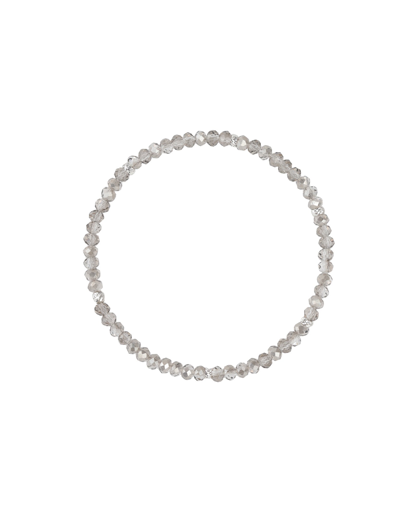 Cause We Care-Crystal 6 Rondelle Bracelet | 3mm-Bracelets-Sterling Silver, Grey Crystal-Blue Ruby Jewellery-Vancouver Canada