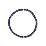 Cause We Care-Stone Saucer Beaded Bracelet | 4mm-Bracelets-14k Gold Filled, Lapis-Blue Ruby Jewellery-Vancouver Canada