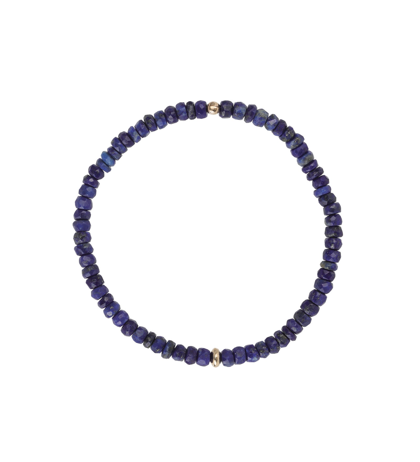 Cause We Care-Stone Saucer Beaded Bracelet | 4mm-Bracelets-14k Gold Filled, Lapis-Blue Ruby Jewellery-Vancouver Canada