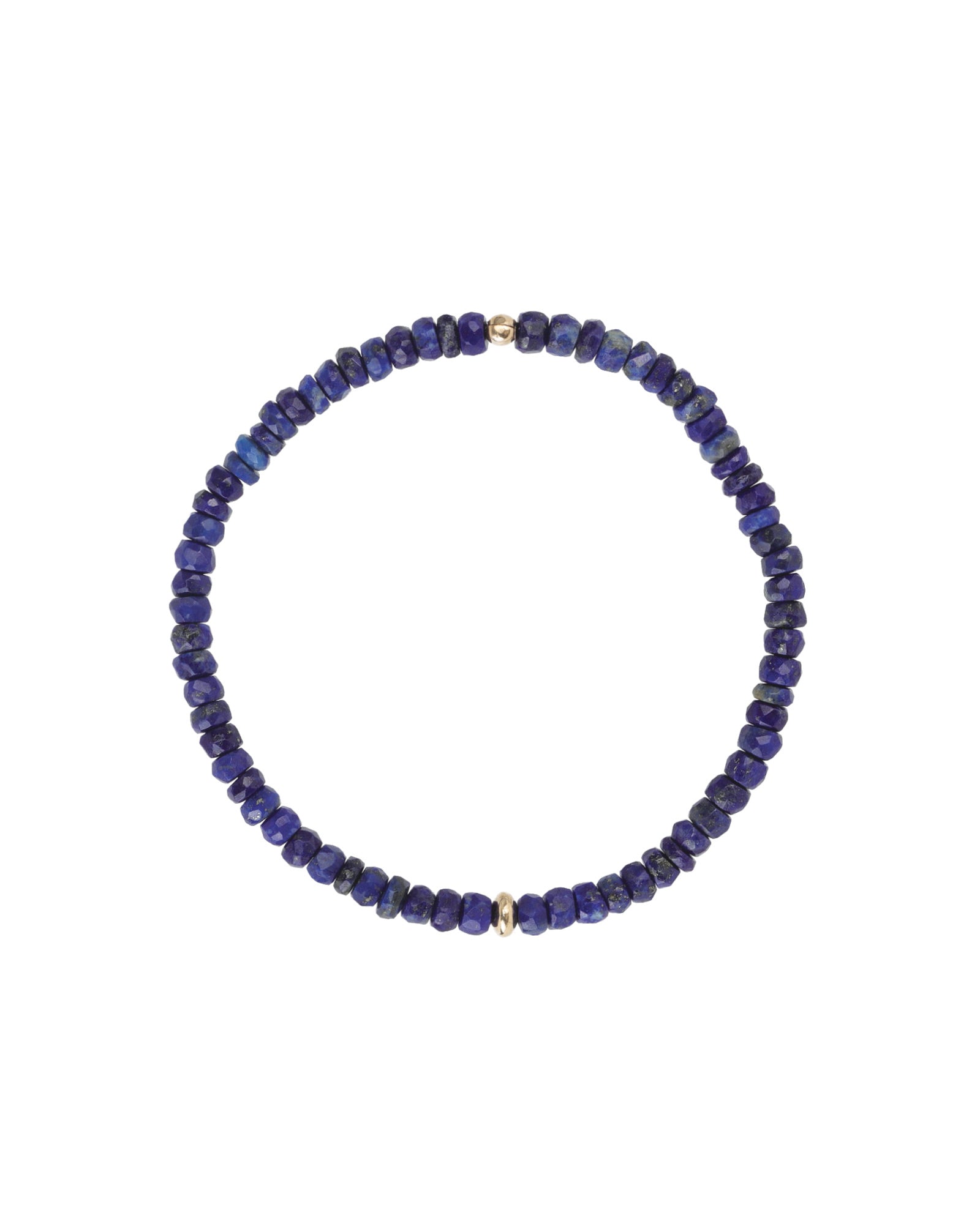 Cause We Care-Stone Saucer Beaded Bracelet | 4mm-Bracelets-14k Gold Filled, Lapis-Blue Ruby Jewellery-Vancouver Canada