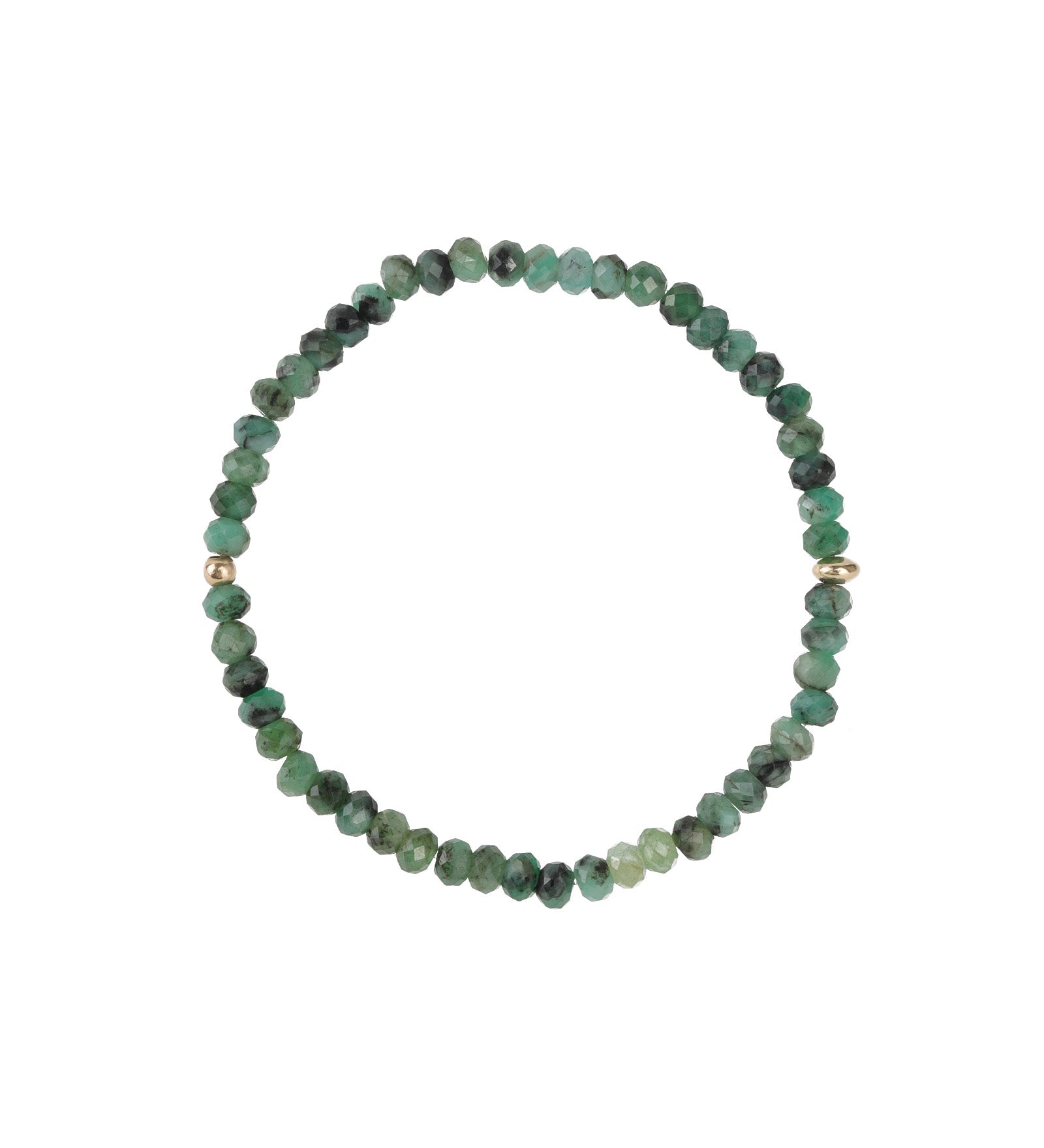 Cause We Care-Stone Saucer Beaded Bracelet | 4mm-Bracelets-14k Gold Filled, Emerald-Blue Ruby Jewellery-Vancouver Canada