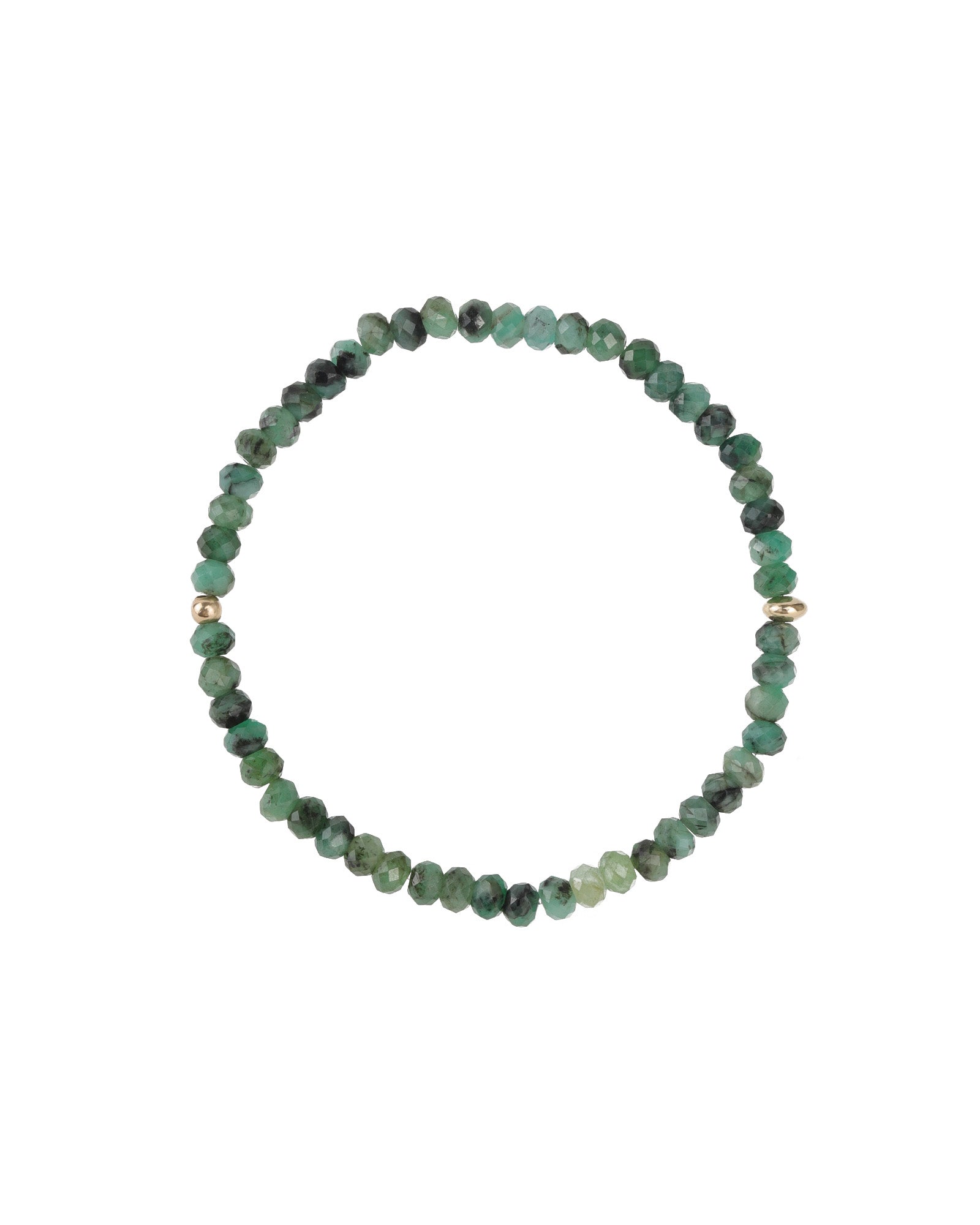 Cause We Care-Stone Saucer Beaded Bracelet | 4mm-Bracelets-14k Gold Filled, Emerald-Blue Ruby Jewellery-Vancouver Canada