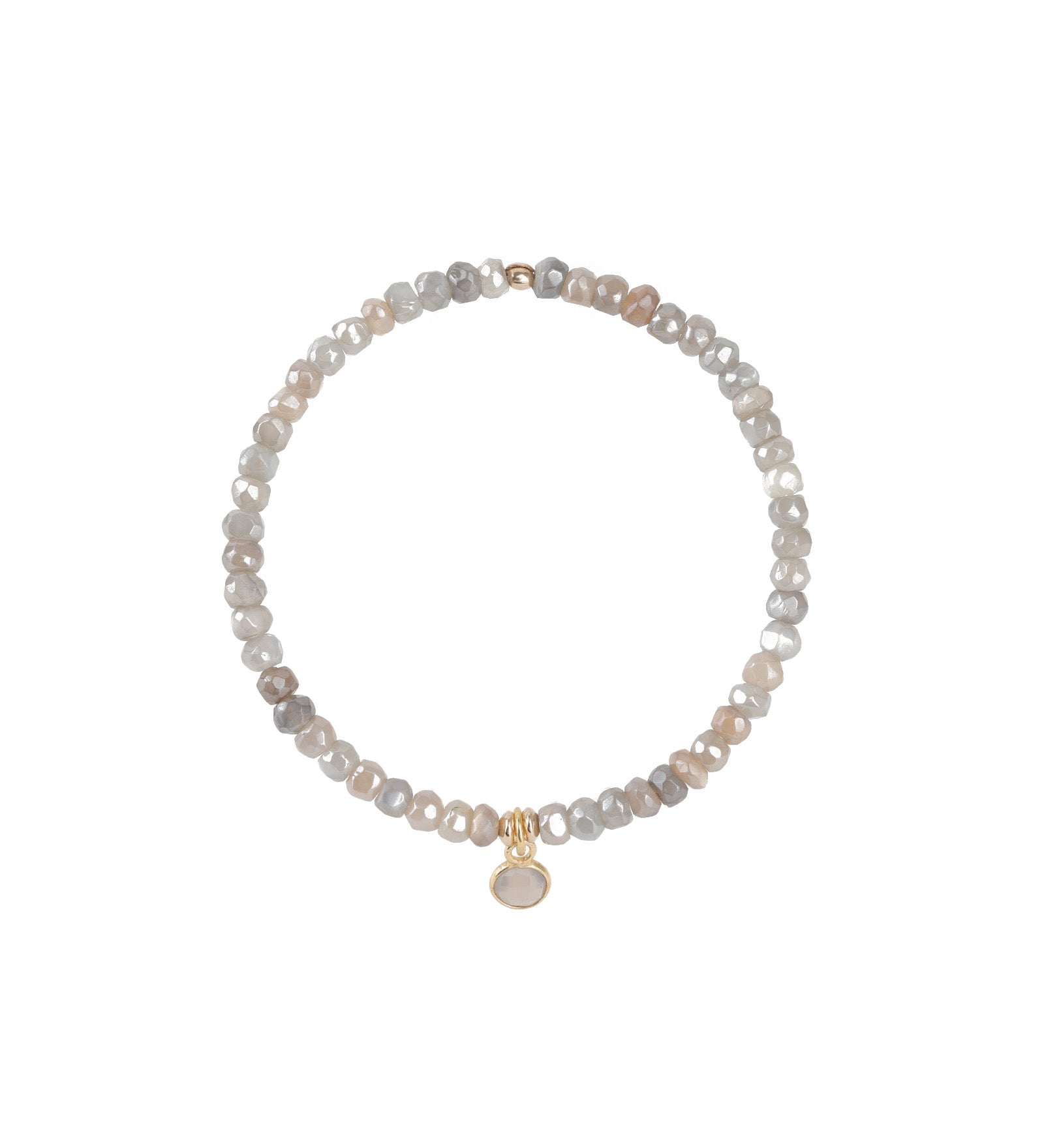 Cause We Care-Stone Bezel Drop Bracelet | 4mm-Bracelets-14k Gold Filled, 14k Gold Vermeil, Grey Moonstone-Blue Ruby Jewellery-Vancouver Canada