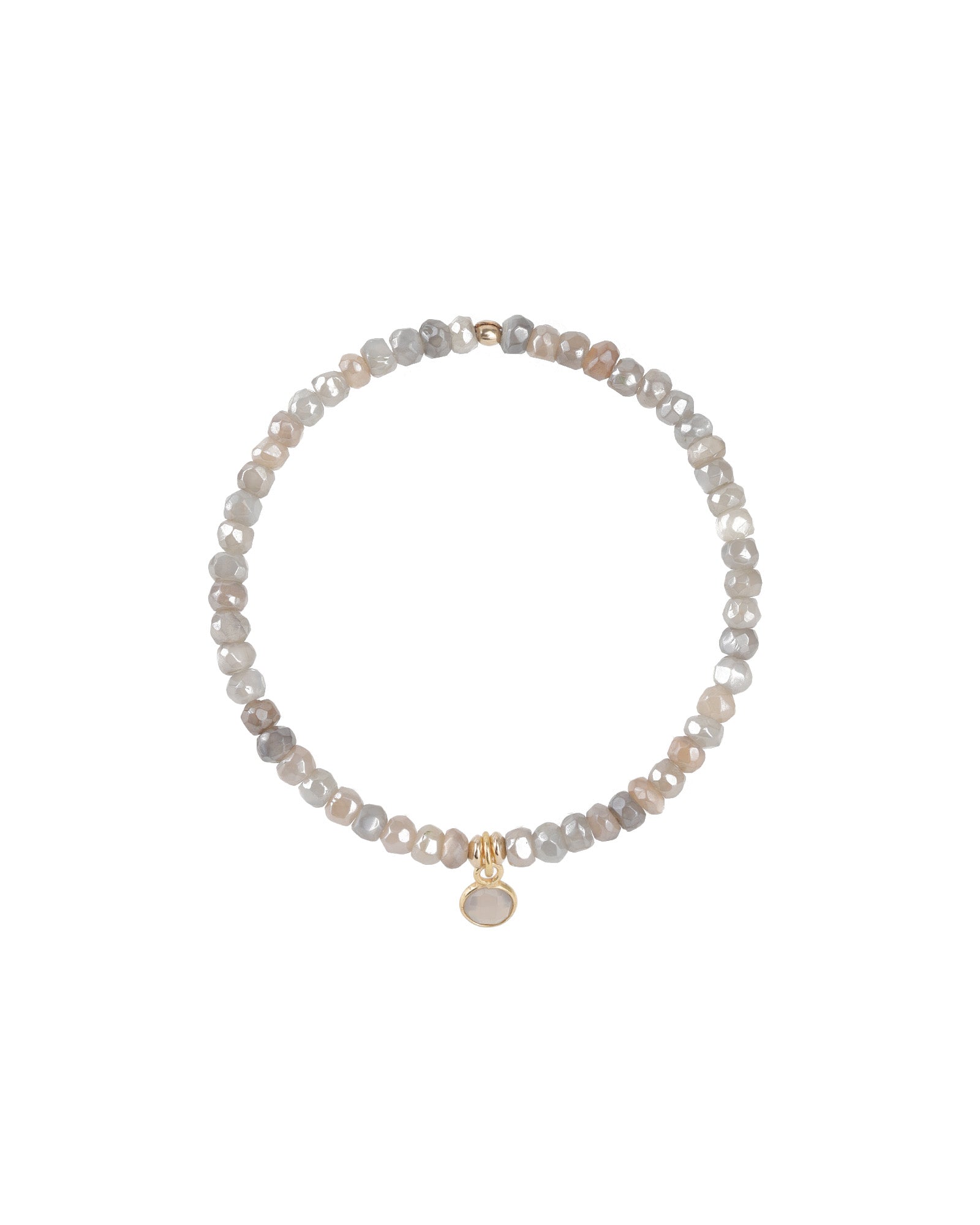 Cause We Care-Stone Bezel Drop Bracelet | 4mm-Bracelets-14k Gold Filled, 14k Gold Vermeil, Grey Moonstone-Blue Ruby Jewellery-Vancouver Canada