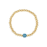 Cause We Care-Square Stone Bracelet | 5mm-Bracelets-14k Gold Filled, London Blue Topaz-Blue Ruby Jewellery-Vancouver Canada