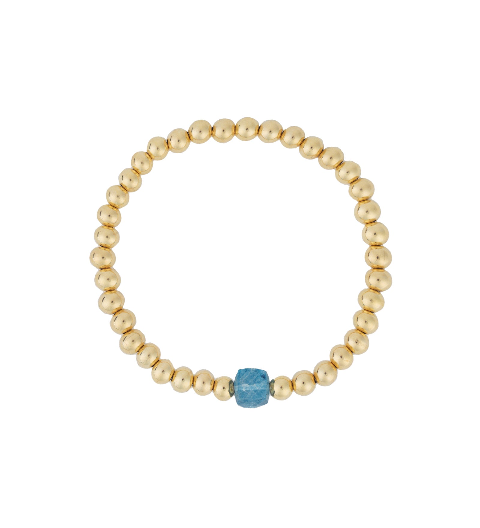 Cause We Care-Square Stone Bracelet | 5mm-Bracelets-14k Gold Filled, London Blue Topaz-Blue Ruby Jewellery-Vancouver Canada