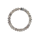 Cause We Care-Rondelle Stone Bracelet | 8mm-Bracelets-Grey Moonstone-Blue Ruby Jewellery-Vancouver Canada