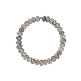 Cause We Care-Rondelle Stone Bracelet | 8mm-Bracelets-Grey Moonstone-Blue Ruby Jewellery-Vancouver Canada