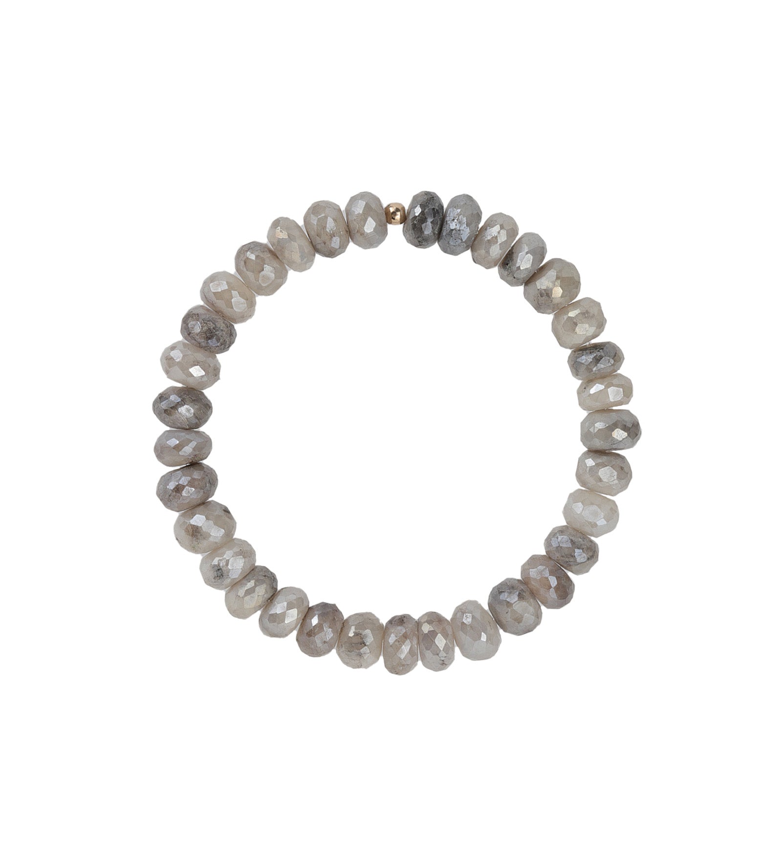 Cause We Care-Rondelle Stone Bracelet | 8mm-Bracelets-Grey Moonstone-Blue Ruby Jewellery-Vancouver Canada