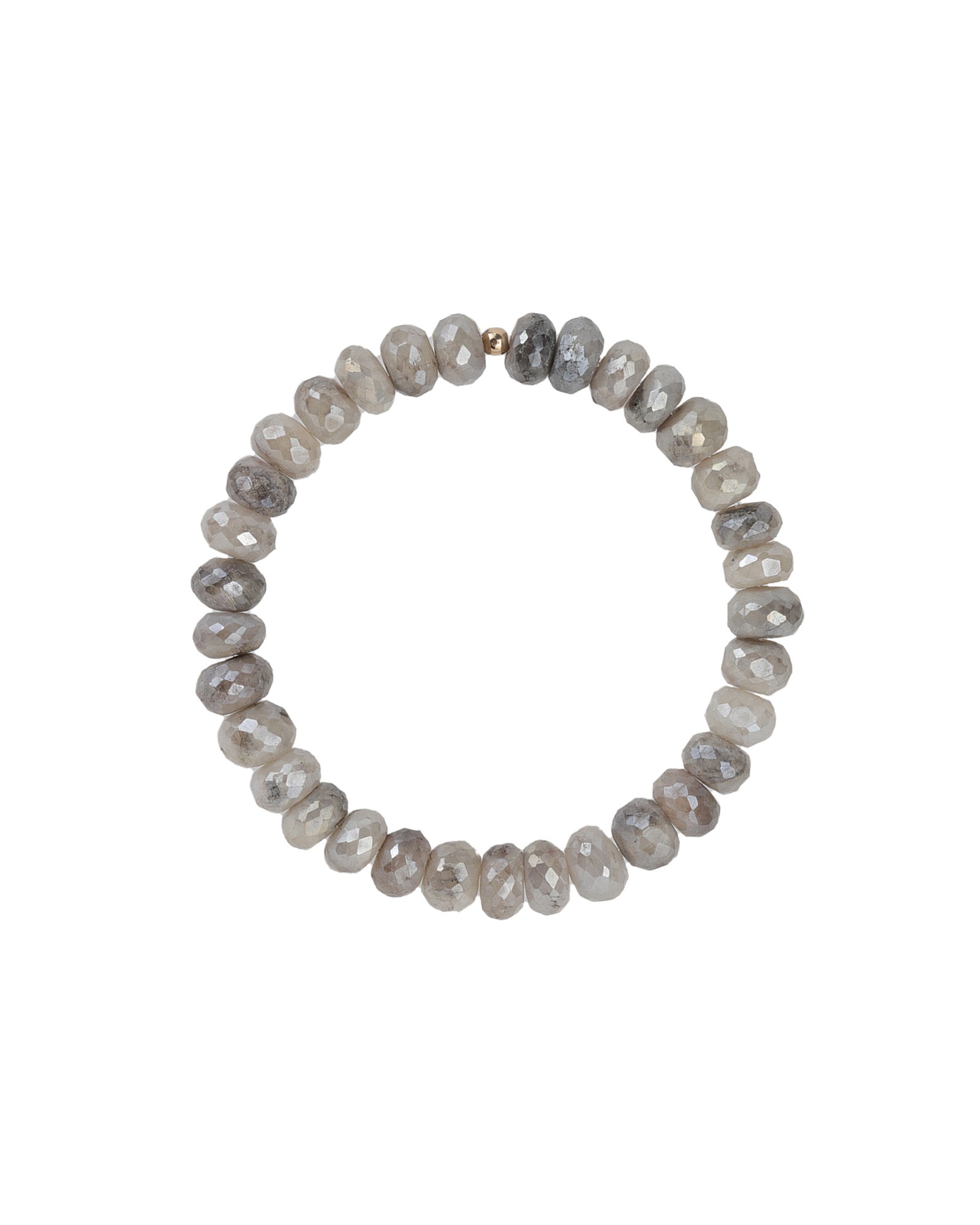 Cause We Care-Rondelle Stone Bracelet | 8mm-Bracelets-Grey Moonstone-Blue Ruby Jewellery-Vancouver Canada