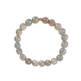 Cause We Care-Round Stone Bracelet | 9mm-Bracelets-14k Gold Filled, Grey Moonstone-Blue Ruby Jewellery-Vancouver Canada