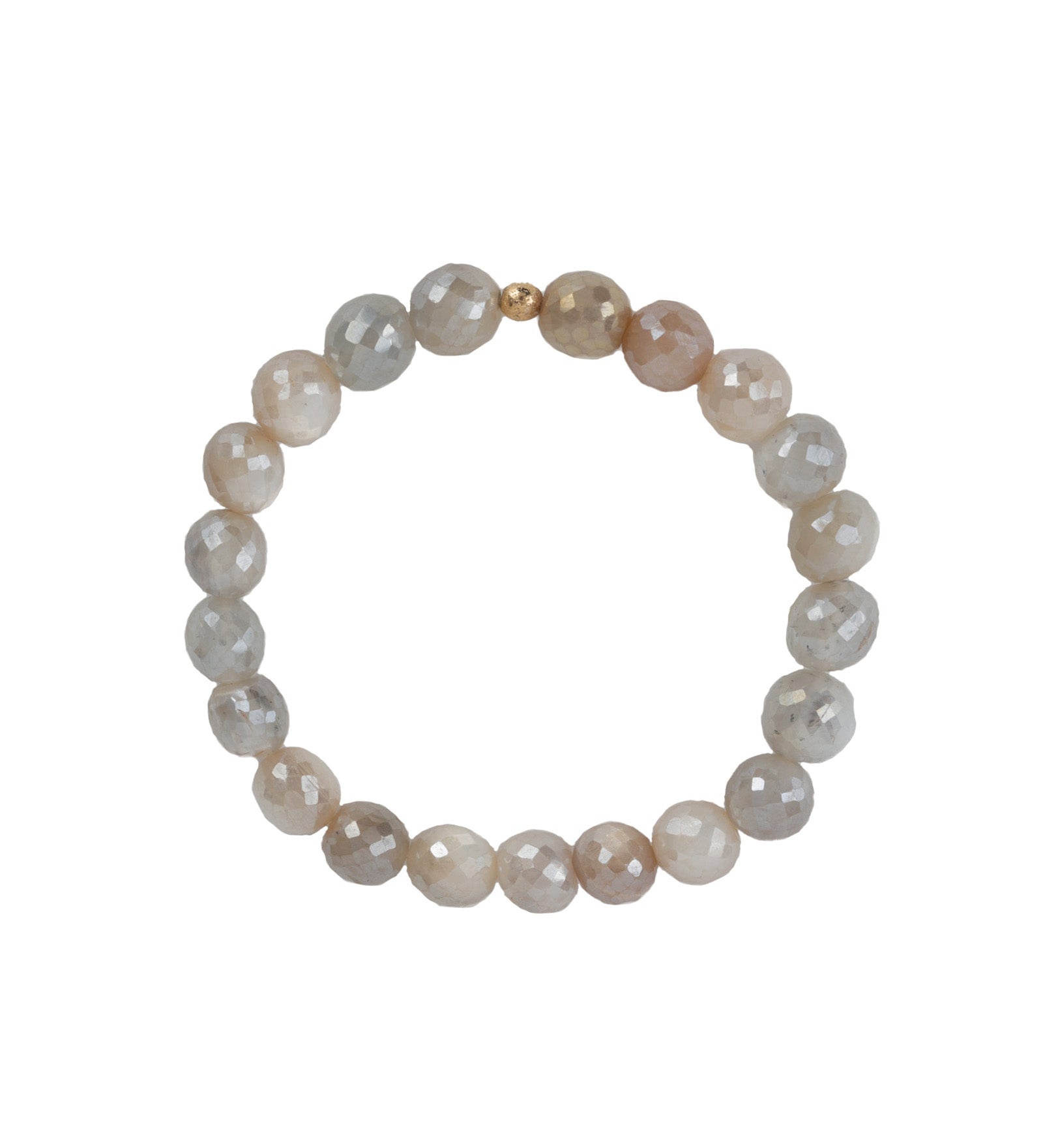 Cause We Care-Round Stone Bracelet | 9mm-Bracelets-14k Gold Filled, Grey Moonstone-Blue Ruby Jewellery-Vancouver Canada