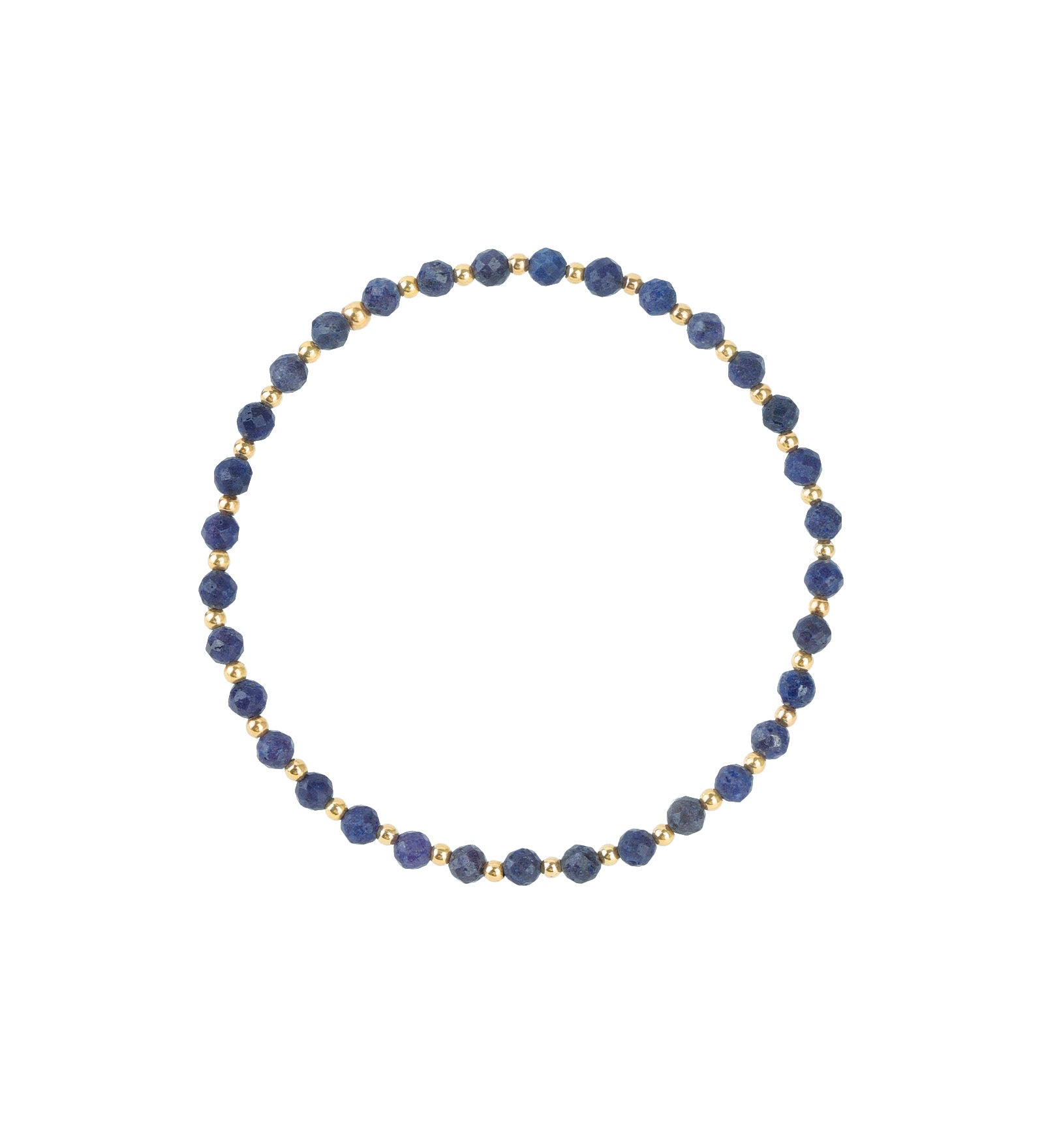 Cause We Care-Mixed Beaded Stone Bracelet | 3mm-Bracelets-14k Gold Filled, Blue Sapphire-Blue Ruby Jewellery-Vancouver Canada