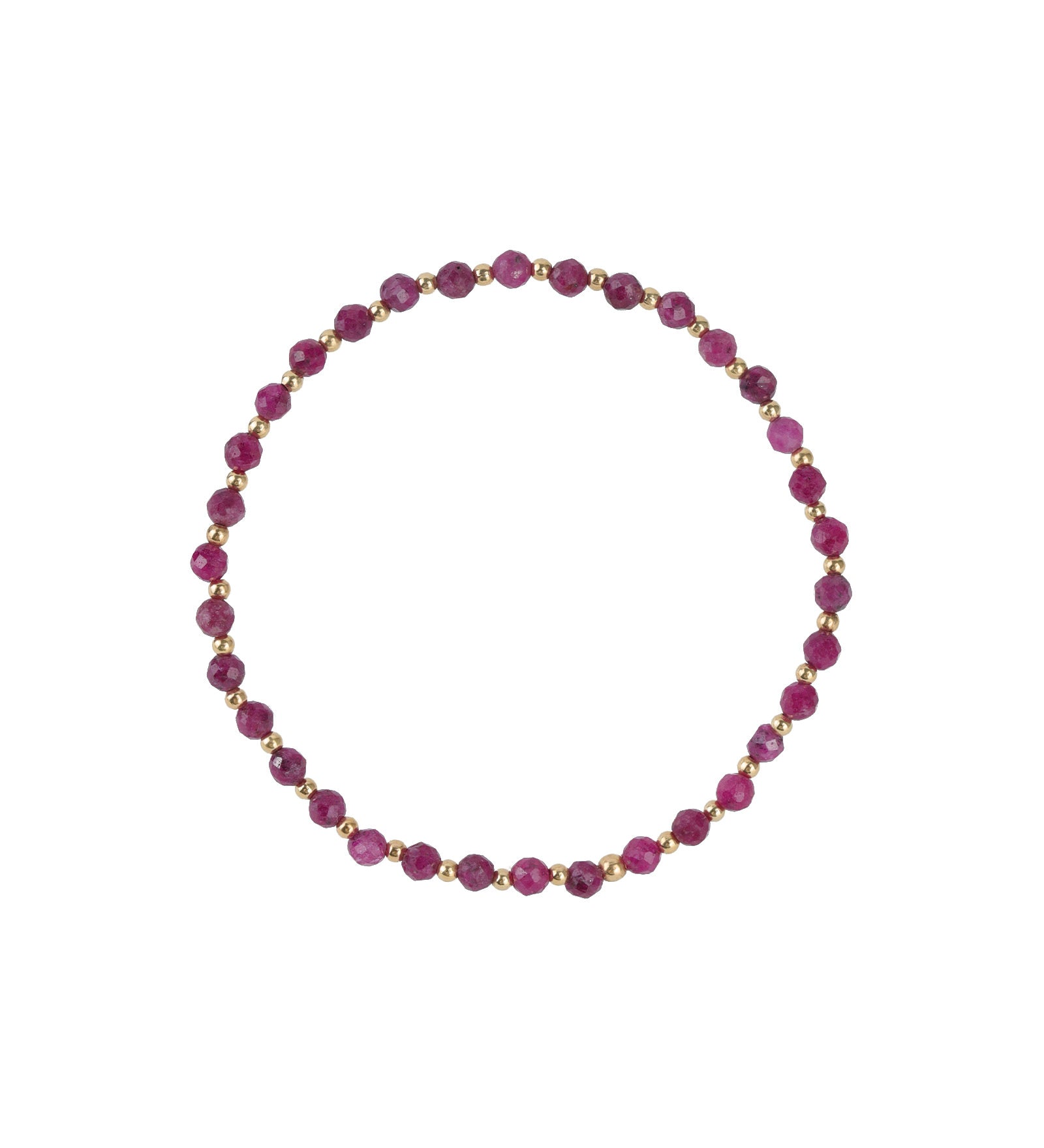 Cause We Care-Mixed Beaded Stone Bracelet | 3mm-Bracelets-14k Gold Filled, Ruby-Blue Ruby Jewellery-Vancouver Canada