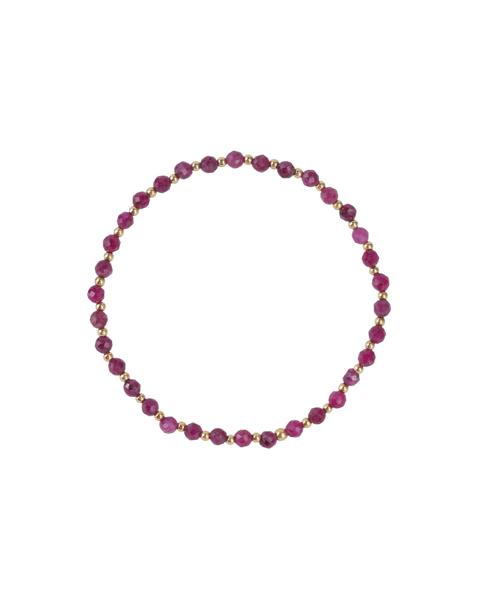 Cause We Care-Mixed Beaded Stone Bracelet | 3mm-Bracelets-14k Gold Filled, Ruby-Blue Ruby Jewellery-Vancouver Canada