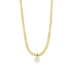 Diamond Sea Urchin Green Garnet Necklace 18k Rose Gold, White Pearl