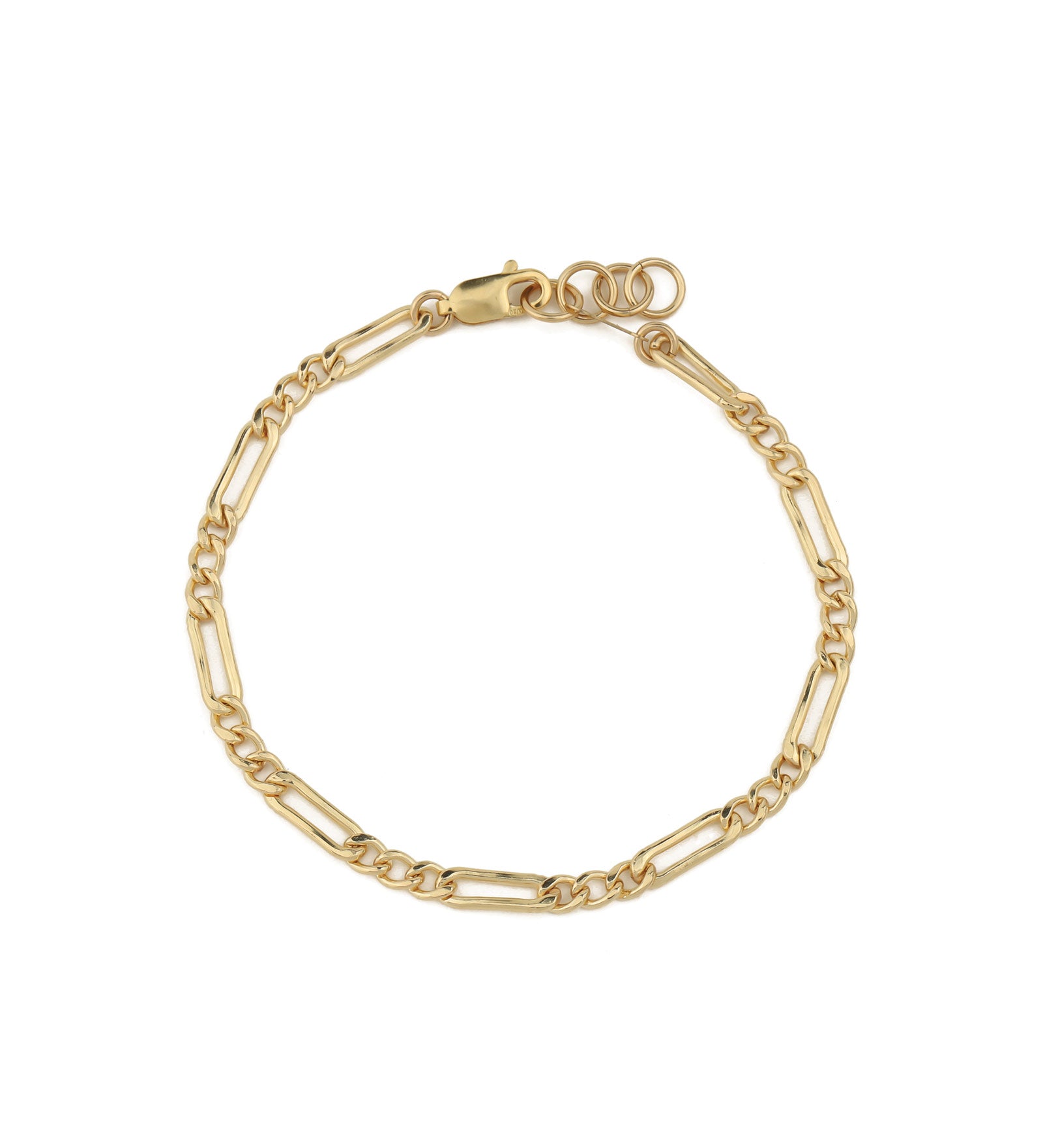 Figaro Chain Bracelet | 3.5mm 14k Gold Filled