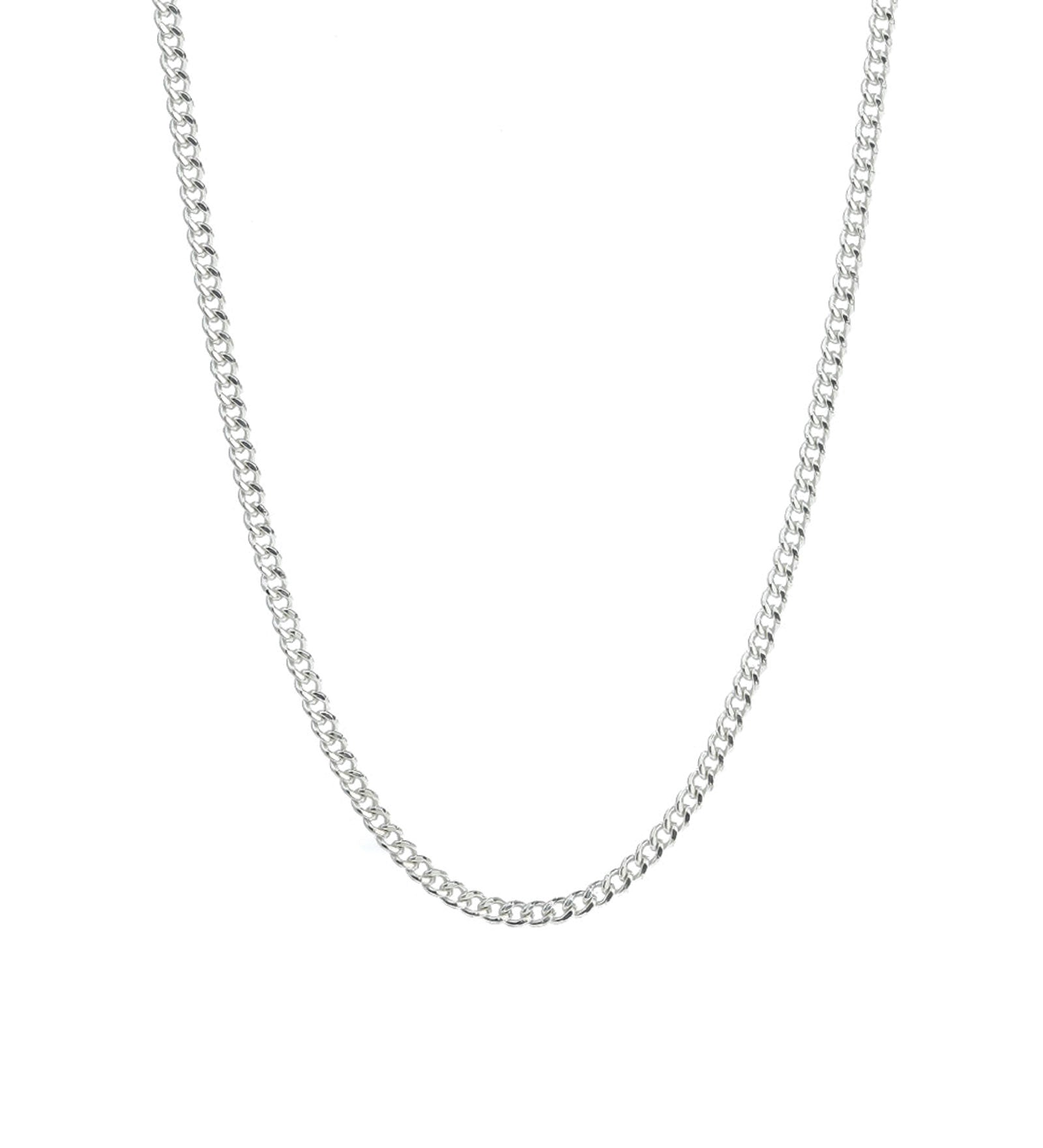 Curb Chain Necklace | 2.3mm Sterling Silver / 18" - 20"